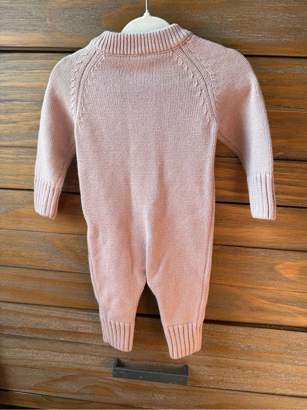 NWOT Caden Lane Knit Button-Front One-Piece in Dusty Pink